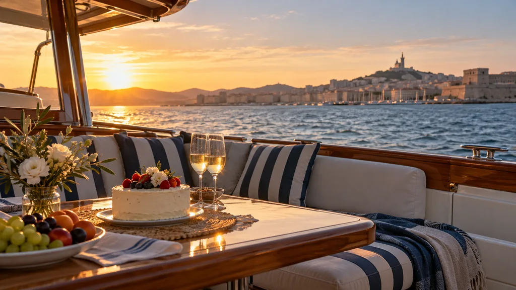 Salon de yacht pour une fête privée près de Marseille