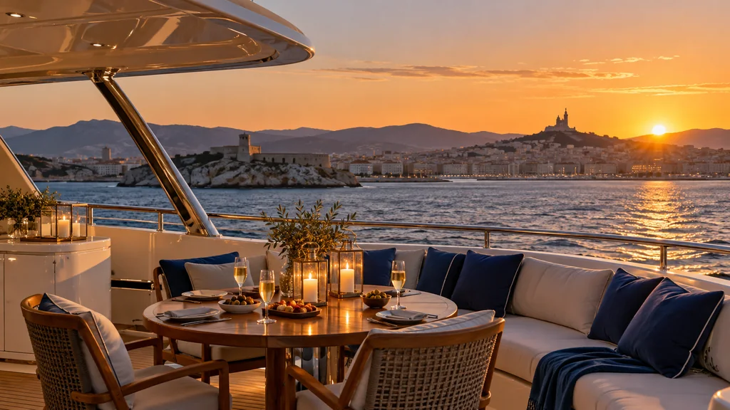 Yacht privé et vie à bord à Marseille