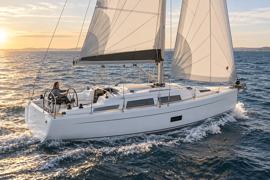 Hanse 348 au large de Marseille — du modèle