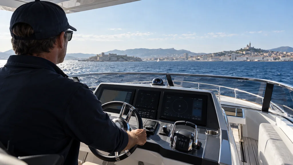 Le poste de barre face à la mer