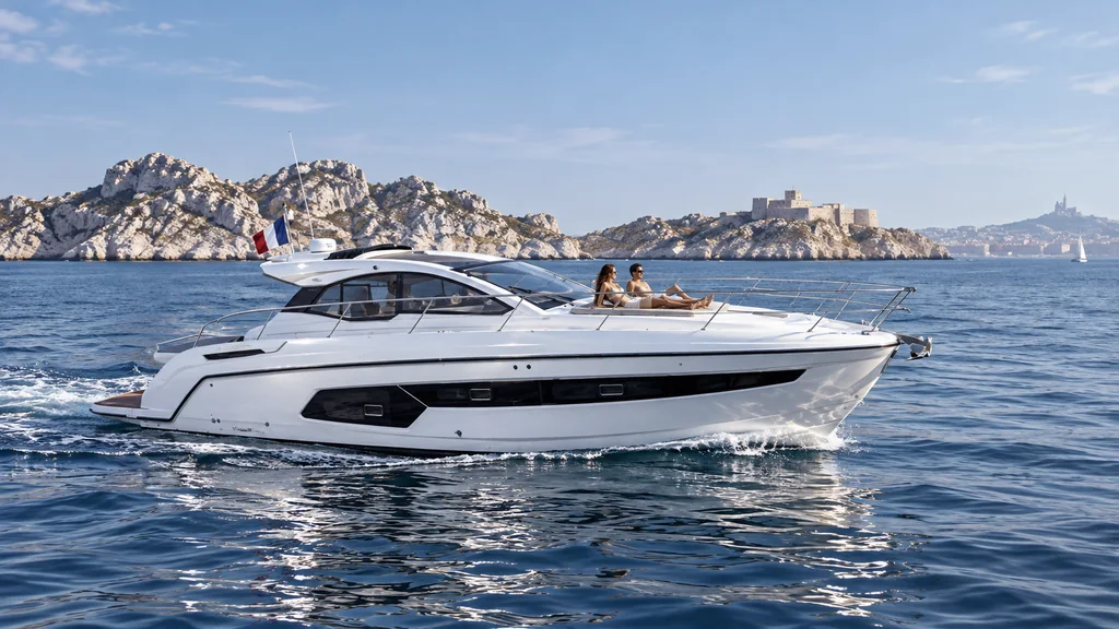 Yacht privé au large de Marseille