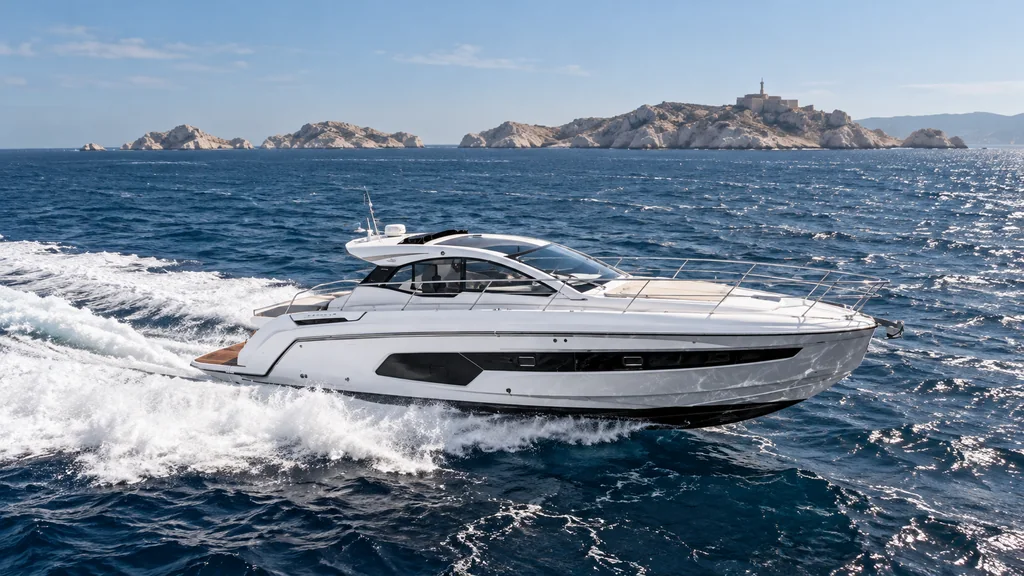 Azimut Atlantis 45 model study for Marseille charter planning