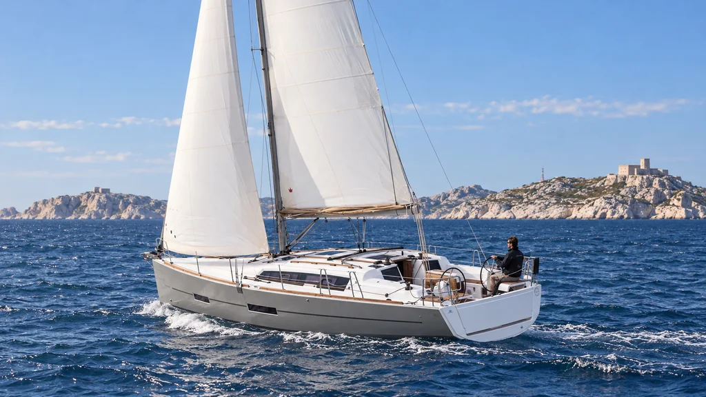 Dufour 382 GL model study for Marseille